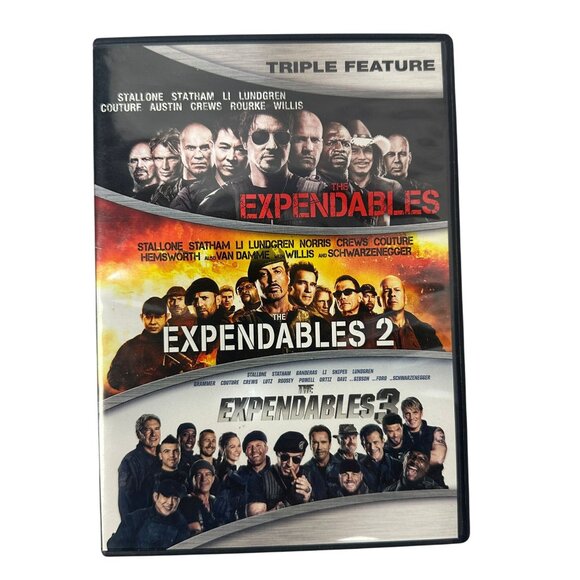 The Expendables Triple Feature DVD 2010-2014 Stallone Statham Lionsgate R Rated - Picture 1 of 7